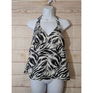 Catalina XL Swim Top Black and White EUC